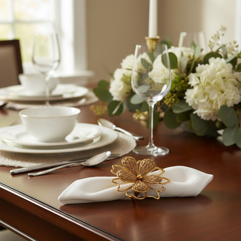 Servilletero Orden Elegancia Mesa Comedor Estilo Floral Ambi Multicolor