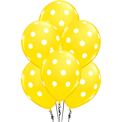 Pack X6 Globos Lunares Cumpleaños Globo Unicolor Decoracion