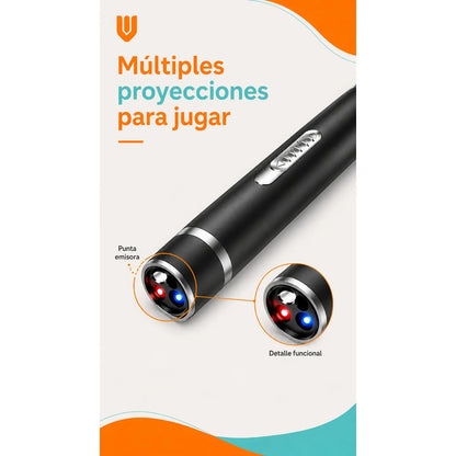 3 Punteros Láser Gatos Diversión Hogar Interactivo Mascotas Negro