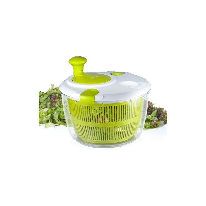 Secador Centrífugo Para Ensaladas, Hojas, Verduras Y Lechuga Blanco