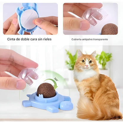 Bola Hierba Gatera Catnip Snack Para Gatos Bola Adhesiva Cat