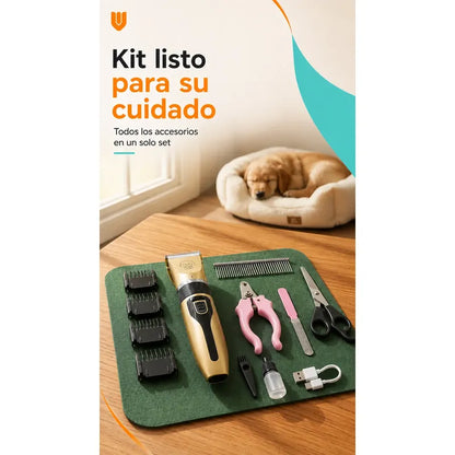 2 Máquinas Cortapelo Mascotas Perros Gatos Peluquería Groomi Dorado
