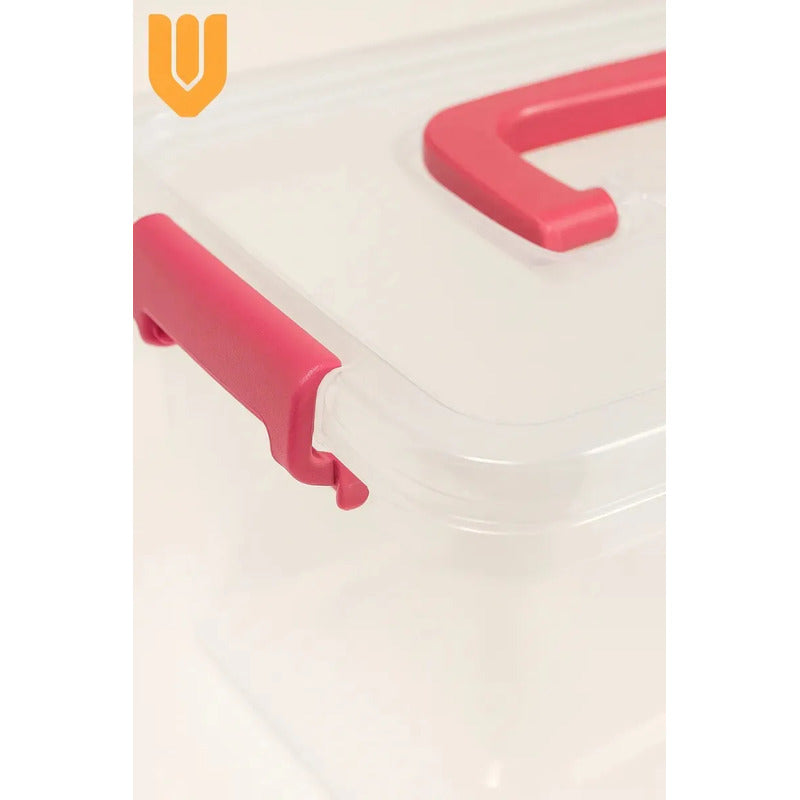 10 Caja Organizadora Transparente Aplilable Almacenamie 6.5l Caja Organizadora Plastico Transparente 6.5l Apilable 28x20x15cm Tapa Multiuso Hogar Oficina Almacenaje Contenedor 5kg Lisa