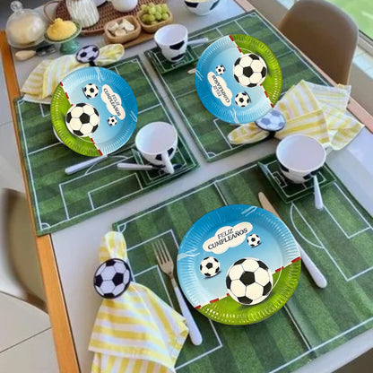 X10 Platos Cumpleaños Platos Desechable Decoracion Futbol