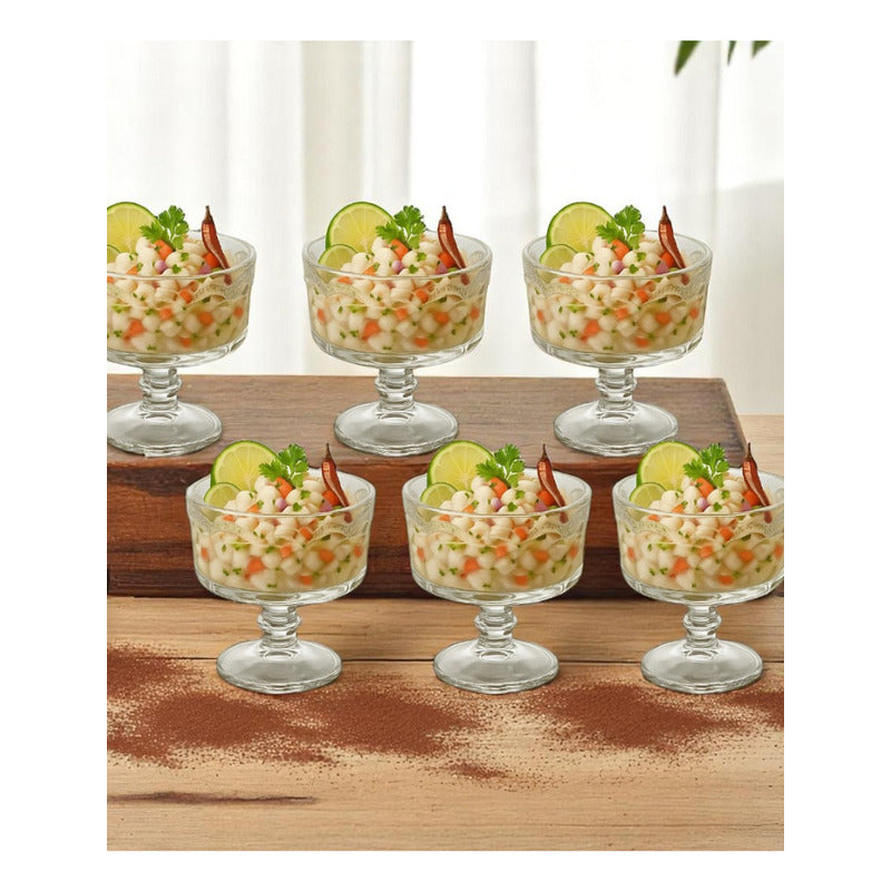 X6 Copa Ceviche Mojito Coctel Copas Vidrio Copa Transparente