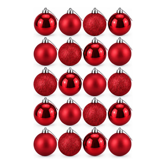 20 Esferas Navidad Adorno Bolas Decorativas 7cm Rojo Rojo Esferas Navideñas Bolas Navidad Bambalinas Doradas Adornos Arbol Decoracion Luces Decorar 20und 7cm Esferas Navideñas Doradas Pack 20 7cm