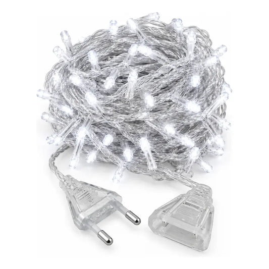 Luces Decoración Navideña Árbol Navidad Luz Led Blanco Blanco Guirnalda Led Navidad Luz Calida 5 Metros Ocho Funciones Cable... Blanco Guirnalda Led Navidad Luz Calida 5 Metros Ocho Funciones Cable...