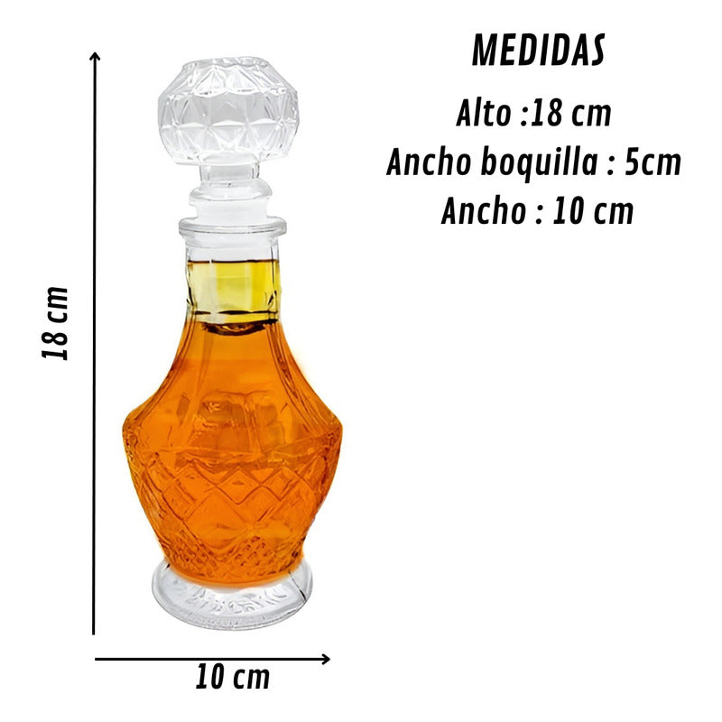 Botella De Vidrio Whisky Licorera Botella Decantador Vidrio