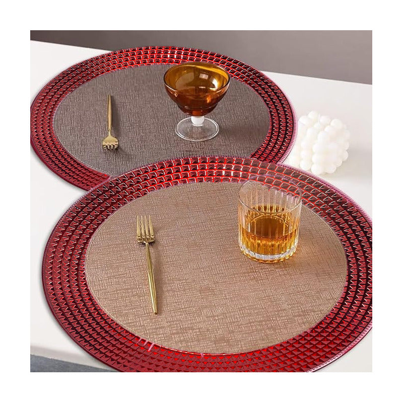 4 Plato Base Navideños Vajilla Navidad Juego De Platos 33cm