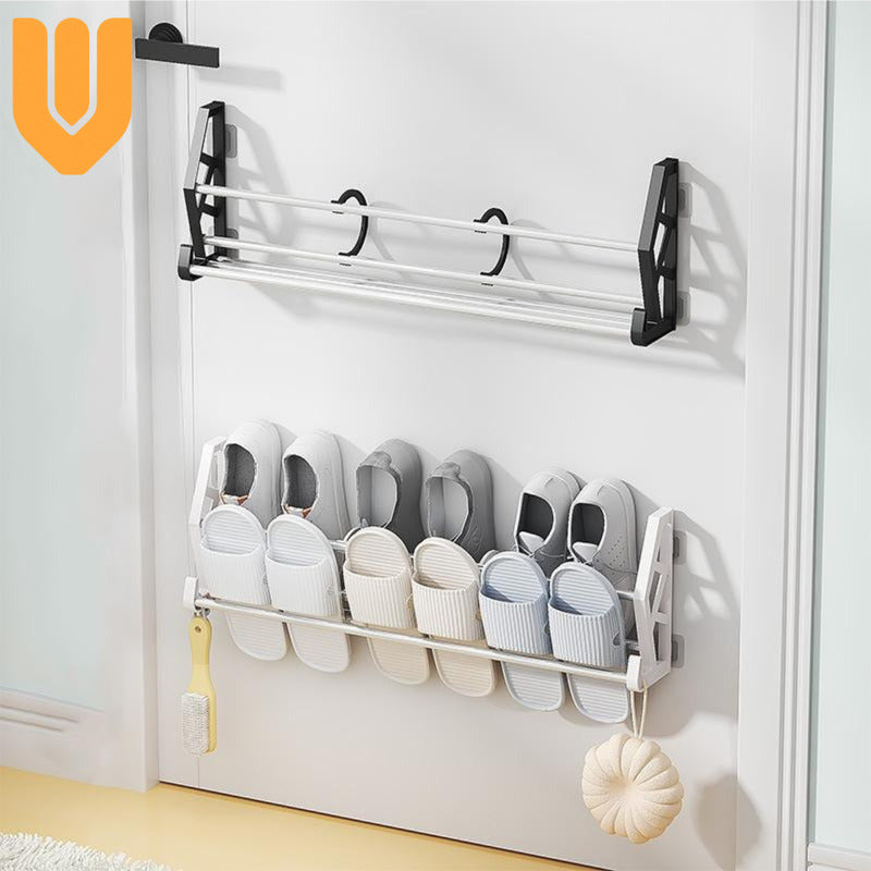 Organizador Zapatero Colgante Closet 10 Bolsillos Zapatos Negro