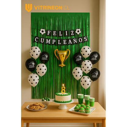 Set 17 Globos Futbol Decoracion Futbol Champions Metalico