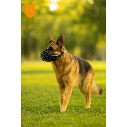 Bozal Perro Xl Vitrineon Cl Caucho Ajustable Antiescape