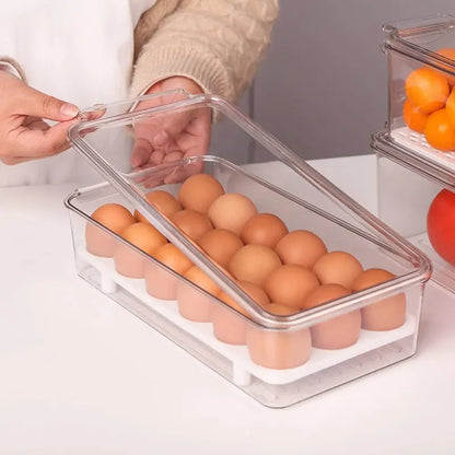 Organizador De Huevos Huevera Porta Huevos Contenedor Huevos Transparente
