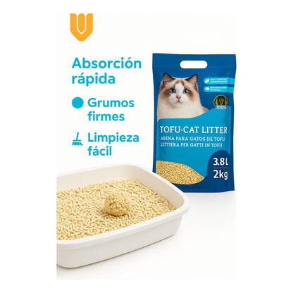 Arena Tofu Arena Sanitaria Arena Aglutinante Tofu 2 Kg