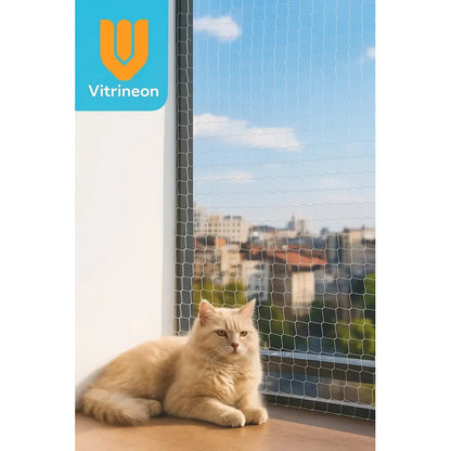 Malla Resistente Balcón Mascotas Nailon Transparente 4x3 Mts 2 Unidades Blanco