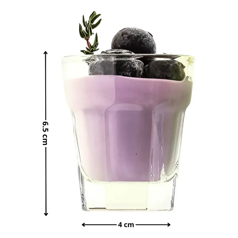 6 Vasos Shoperos Vasos De Postre Vasos De Vidrio Shot Postre Transparente
