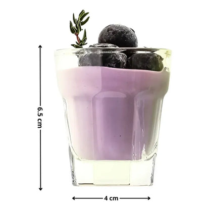 6 Vasos Shoperos Vasos De Postre Vasos De Vidrio Shot Postre Transparente