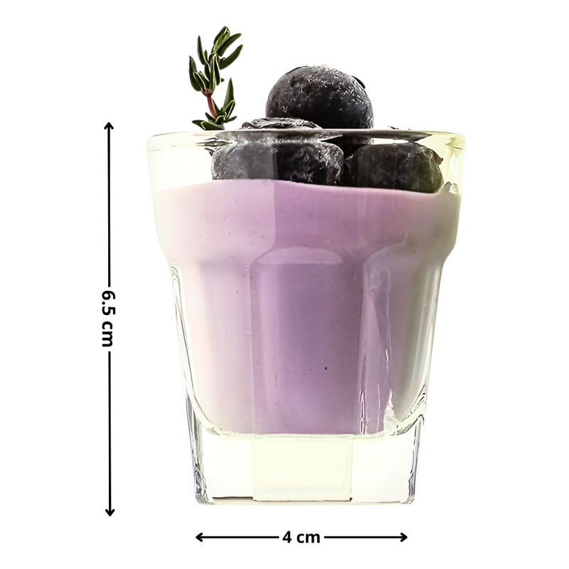 12 Vasos De Postre Vasos Shoperos Para Dulces Postres Vidrio