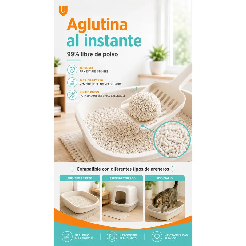 Arena Gatos Aglutinante Sanitaria Tofu Lavanda 2.6kg Clean Arena Sanitaria Tofu Lavanda 7 Litros Aglomerante Biodegradable Absorcion Control Olores 99 Porciento Libre Polvo Gatos - 2.6kg
