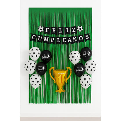 Set 17 Globos Futbol Decoracion Futbol Champions Metalico