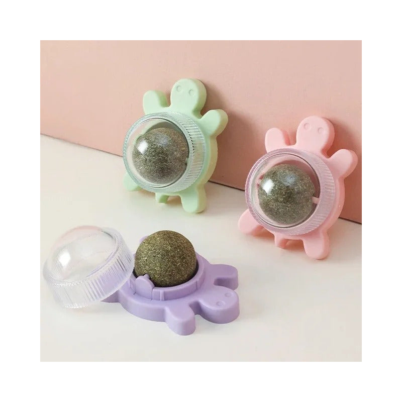 X2 Bola Hierba Gatera Catnip Snack Para Gatos Bola Adhesiva