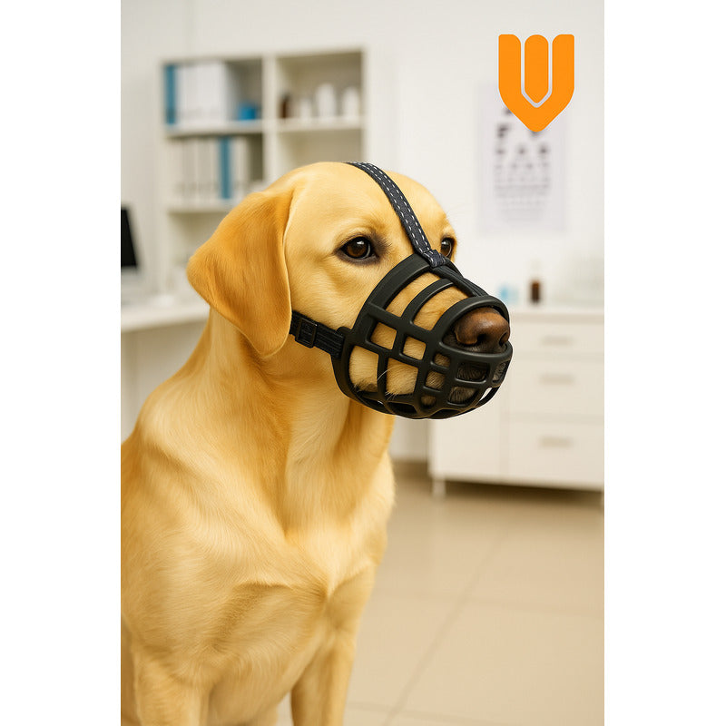 Bozal Perro Xl Vitrineon Cl Caucho Ajustable Antiescape