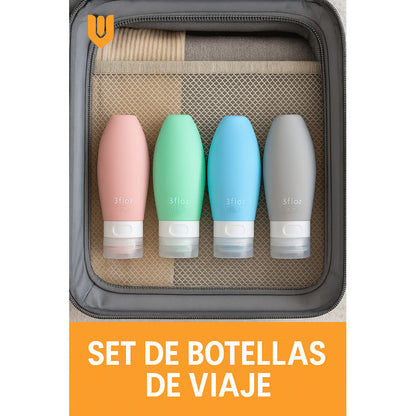 Set 4 Botellas De Viaje Botellas Viaje Porta Shampoo 60 Ml