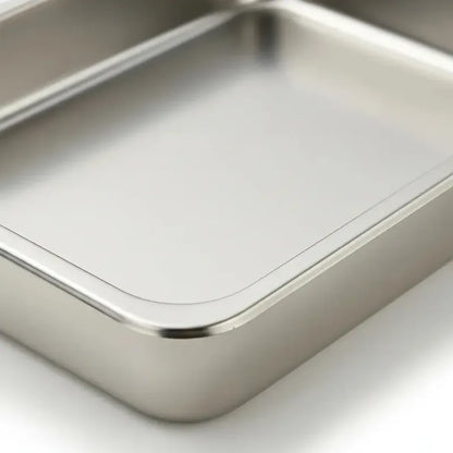 2 Bandeja Para Horno Bandeja Acero Inoxidable Multiuso 31x21 Gris