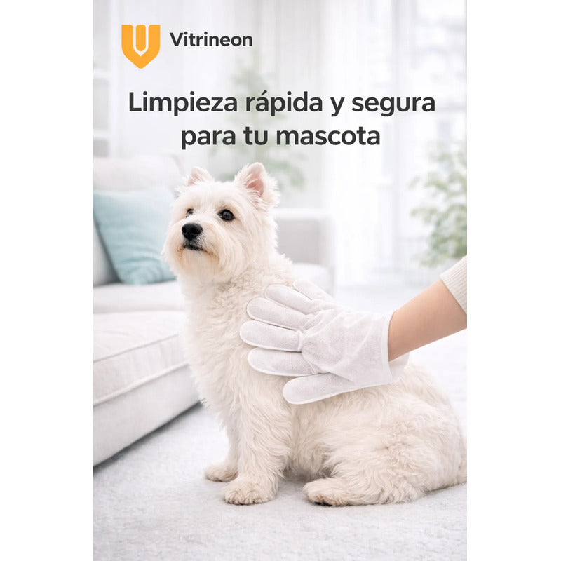 Toallas Desechables Humedas Guante Limpieza Mascota 6 Pieza Toallas Humedas Desechables Guante Limpieza Mascotas Higiene Rapida Suave Humectante Portatil Seis Unidades Cuidado