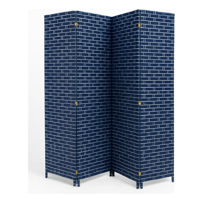 Vitrineon Biombo Separador Ratán Oficina 4 Paneles 180cm