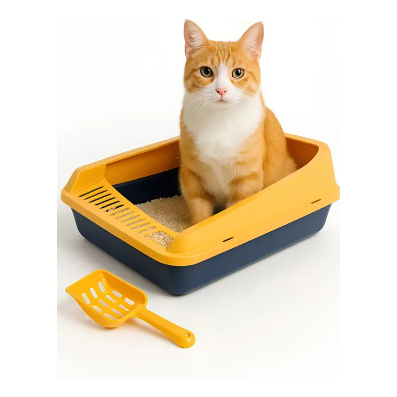 2 Areneros Gatos  Caja Arena Higiene Bandeja Sanitaria Pala Multicolor