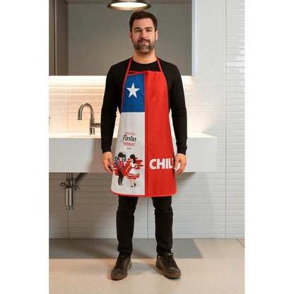 X4 Delantal Cocina Fechas Patrias Delantal Festivo Chile