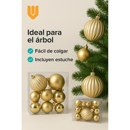 Set 28 Esferas Navideñas Plástico 12 5 Cm Decoración Árbol