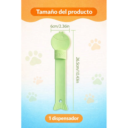 Cuchara Dispensadora Churu Snack Cremoso Alimento Mascotas Al Azar Cuchara Dispensadora Snack Cremoso Mascotas Churu Plastico Manual Interactivo 26cm Alimentacion Perros Gatos