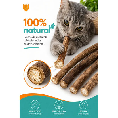X20 Palitos Hierba Gatera Yerba Gatera Juguete Para Gatos Marrón