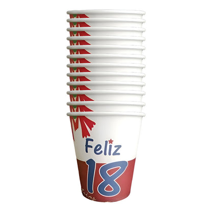 X10 Vaso Desechable Fiestas Patrias Vasos Desechable Fiesta