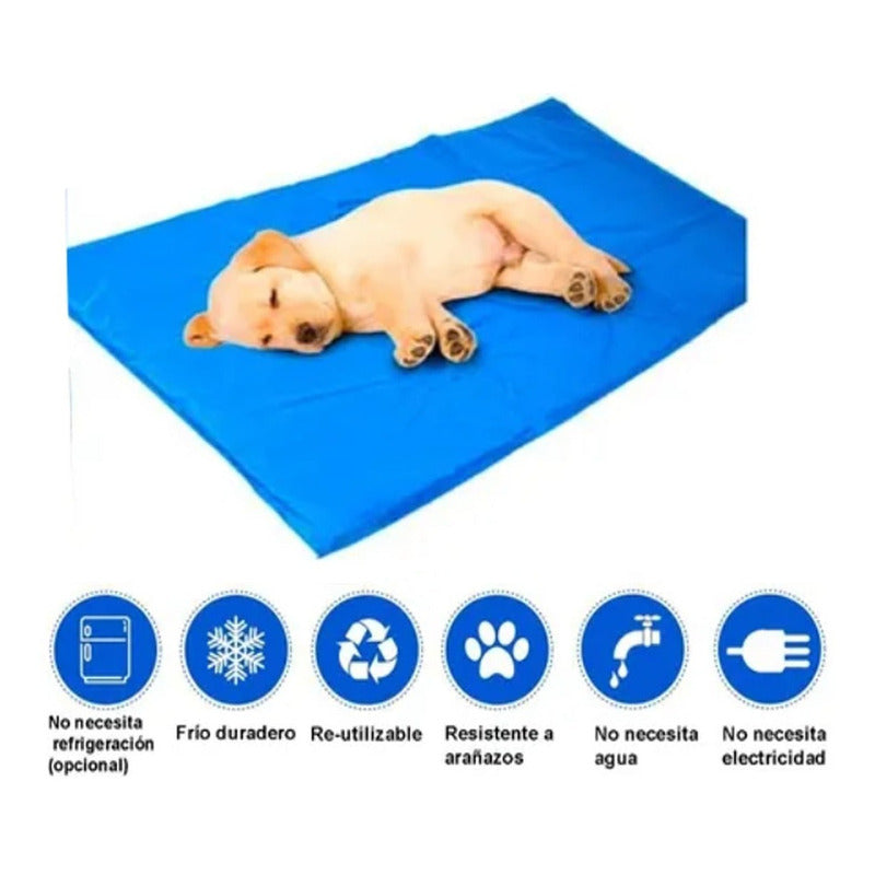 Manta Refrescante Pet Cool Mat Para Mascotas 30x40 Cm Catdog Color Azul