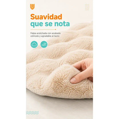 Cama Perros Mascotas Acolchada Lavable Resistente 60x80cm Beigecrema Camas De Perro