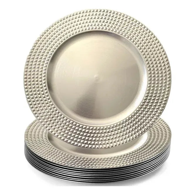4 Plato Base Navideños Vajilla Navidad Juego De Platos 33cm