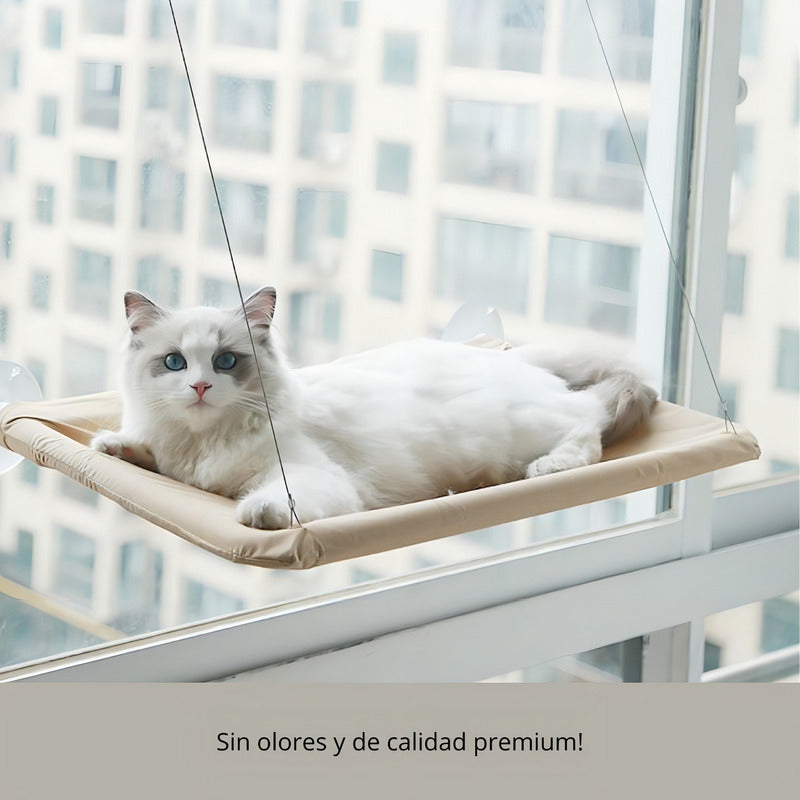 Hamaca Para Gatos Cama De Gato Cama Colgante Ventana - Wuf Color Beige Diseño Liso