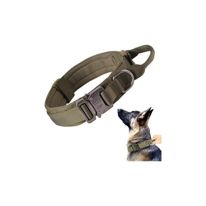 Collar Para Perro, Militar, Táctico, De Pastor Alemán, Tamañ Color Camuflaje Tamaño Del Collar L