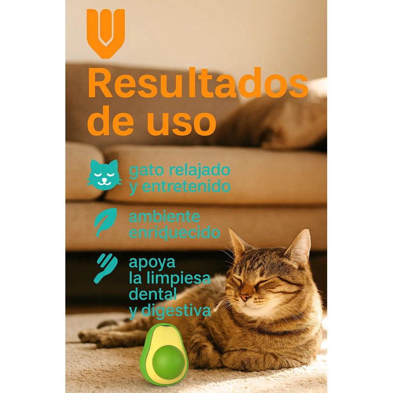 Pack 2 Juguete Catnip Gato Bola Giratoria Catnip Hierba X2 Catnip Verde
