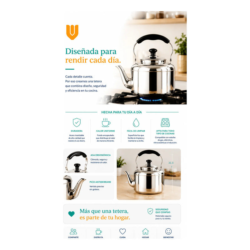 Tetera Cuello Cisne Invierno Café Gourmet Acero Metal Plateado Metalico Brillante Elegante Estilo Gourmet Moderno Cocina Barista Premium Acabado Acero Inoxidable