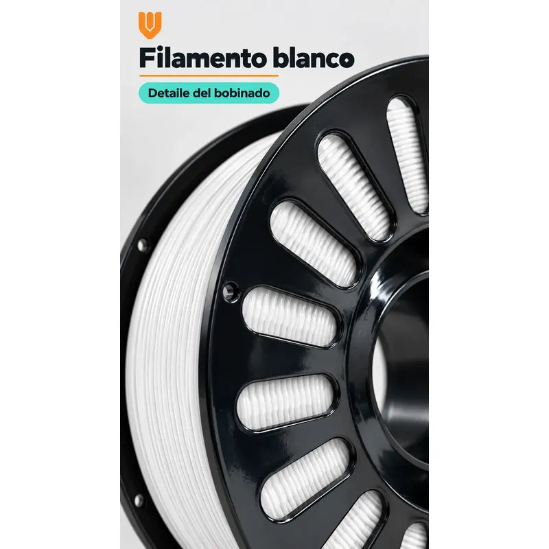 2 Filamento Impresora 3d Blanco Bobina Modelado Tridimension Blanco