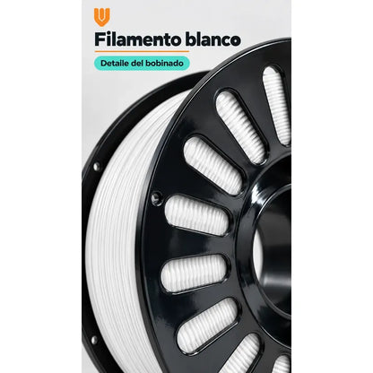 2 Filamento Impresora 3d Blanco Bobina Modelado Tridimension Blanco