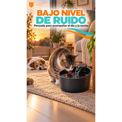 Filtro Bebedero Perro Gato Fuente Agua Automático Usb Negro Fuente Bebedero Automático Agua Gatos Perros Usb Filtro Recirculante Mascotas Compacto Negro Hogar