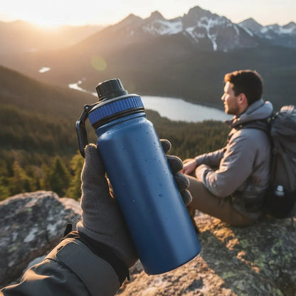 Termo Botella Acero Inoxidable Agua Termica Bebidas Camping Azul