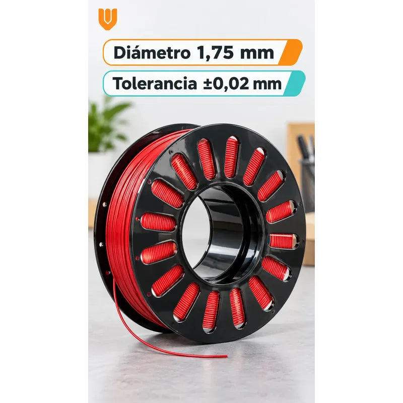 2 Rollos Filamento Rojo Impresora 3d Repuesto Carrete Bobina Rojo