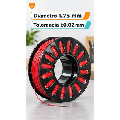2 Rollos Filamento Rojo Impresora 3d Repuesto Carrete Bobina Rojo
