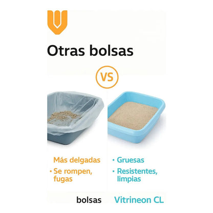 24 Bolsas Arenero Gatos Bolsa Sanitarias Desechables 60x50cm Bolsas Arenero Gato Desechables 60 X 50 Cm Pack 12 Sanitario Multicolor Resistentes Grandes Higiene Mascotas Premium Transparente